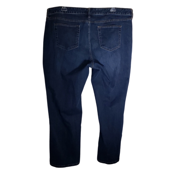 St John's Bay Dark Straight Leg Stretch Jeans 22W - Picture 2 of 5